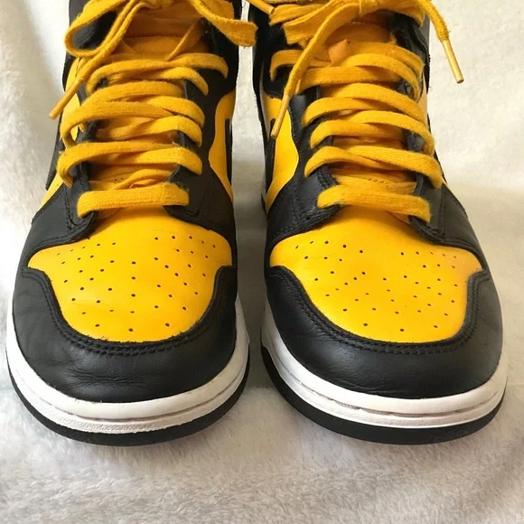 Nike Dunk High Retro Goldenrod Black Yellow DD1399-700 Men’s Sz 9.5 - Picture 6 of 16